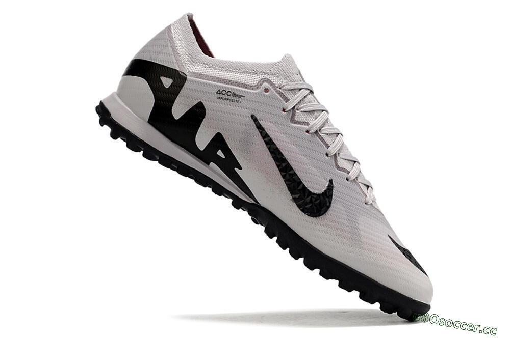 Men's Nike Air Zoom Mercurial Vapor 15 Elite TF Artificial Turf Low-Tops Football Shoes - Grey/Black/Pink 4