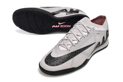 Men's Nike Air Zoom Mercurial Vapor 15 Elite IC Indoor & Futsal Low-Tops Football Shoes - Grey/Black/Pink