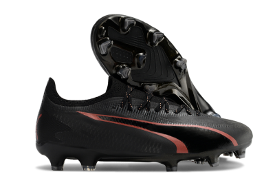 Men's Puma Ultra Ultimate FG Firm Ground Low-Tops Football Boots - Black/Red