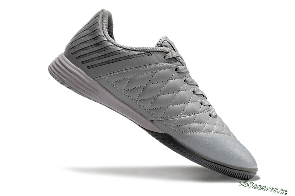 Men's Nike Lunar Gato 2 IC Indoor & Futsal Low-Tops Football Shoes - Grey/Purple/White 4