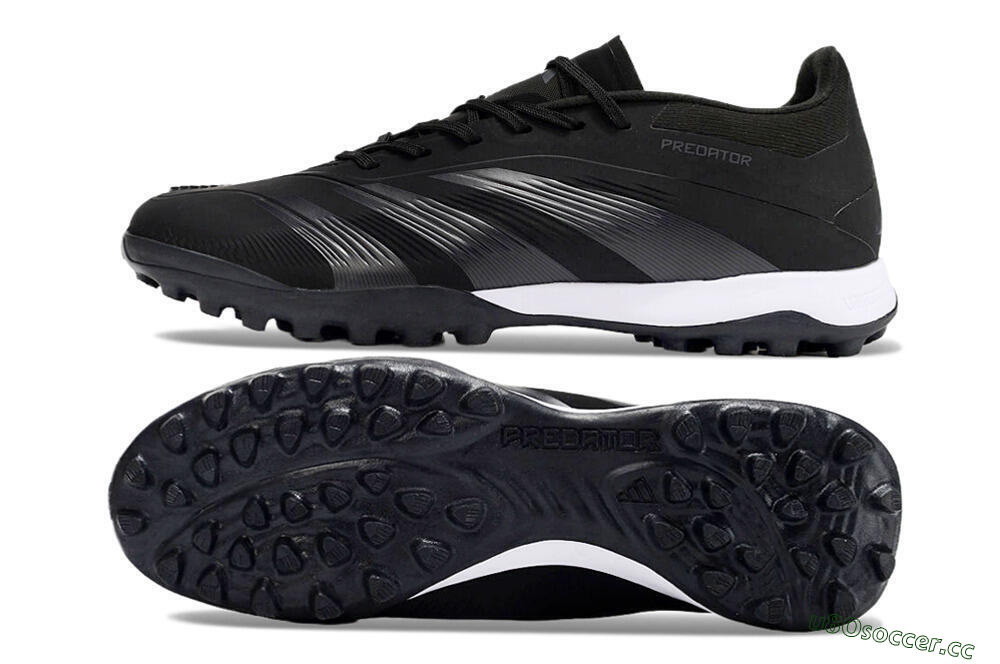 Men's Adidas Predator 24 Elite TF Artificial Turf Low-Tops Football Shoes - Black/White 1