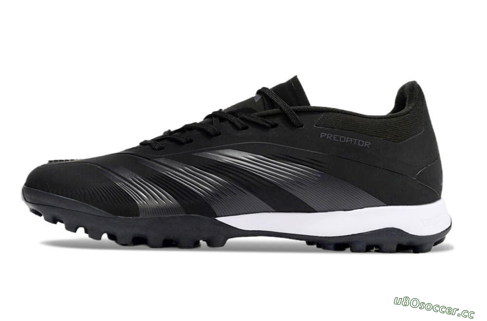 Men's Adidas Predator 24 Elite TF Artificial Turf Low-Tops Football Shoes - Black/White 0