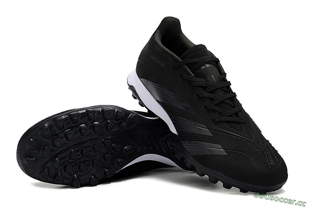 Men's Adidas Predator 24 Elite TF Artificial Turf Low-Tops Football Shoes - Black/White 3