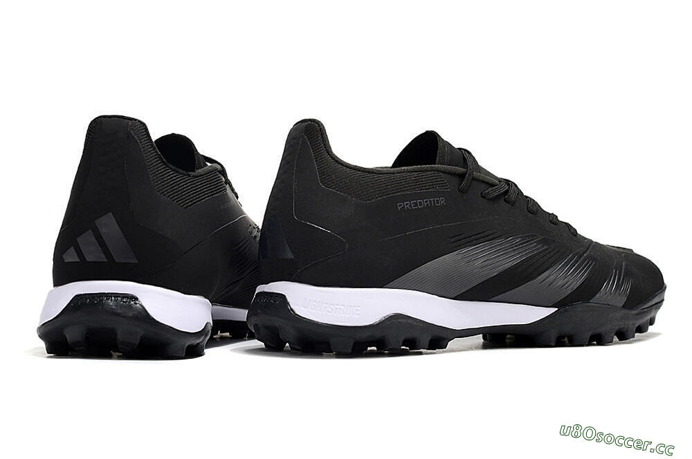 Men's Adidas Predator 24 Elite TF Artificial Turf Low-Tops Football Shoes - Black/White 6
