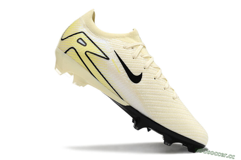 Men's Nike Air Zoom Mercurial Vapor 16 Elite FG Firm Ground Low-Tops Football Boots - Beige/Black/Yellow 4