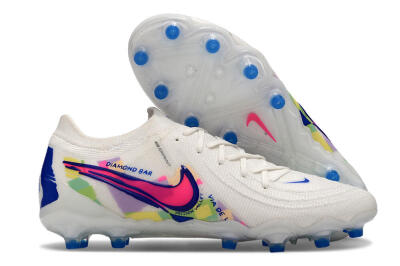 Men's Nike Phantom Luna Elite AG Artificial Grass Low-Tops Football Boots - White/Pink/Blue