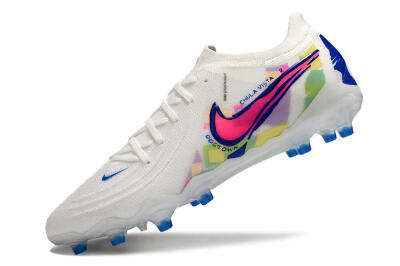 Men's Nike Phantom Luna Elite AG Artificial Grass Low-Tops Football Boots - White/Pink/Blue