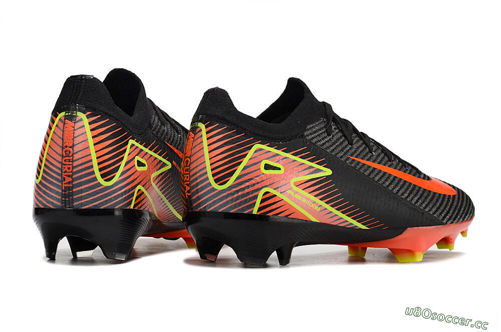 Men's Nike Air Zoom Mercurial Vapor 16 Elite FG Firm Ground Low-Tops Football Boots - Black/Red/Yellow 6