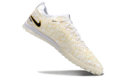 Men's Nike Air Zoom Mercurial Vapor 15 Pro TF Artificial Turf Low-Tops Football Shoes - White/Gold/Black