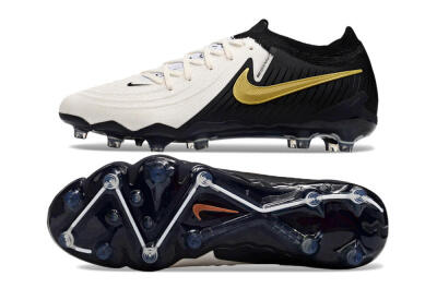 Men's Nike Phantom Luna Elite AG Artificial Grass Low-Tops Football Boots - White/Black/Gold
