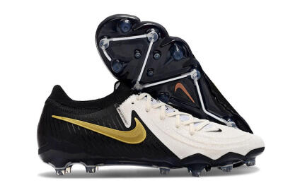Men's Nike Phantom Luna Elite AG Artificial Grass Low-Tops Football Boots - White/Black/Gold