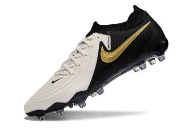 Men's Nike Phantom Luna Elite AG Artificial Grass Low-Tops Football Boots - White/Black/Gold