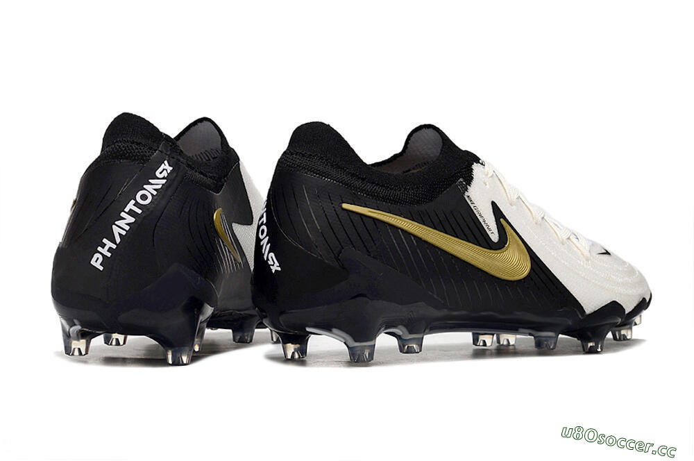 Men's Nike Phantom Luna Elite AG Artificial Grass Low-Tops Football Boots - White/Black/Gold 6