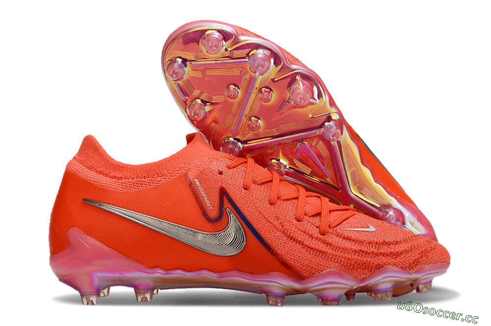 Men's Nike Phantom Luna Elite AG Artificial Grass Low-Tops Football Boots - Red/Silver/Gold 2