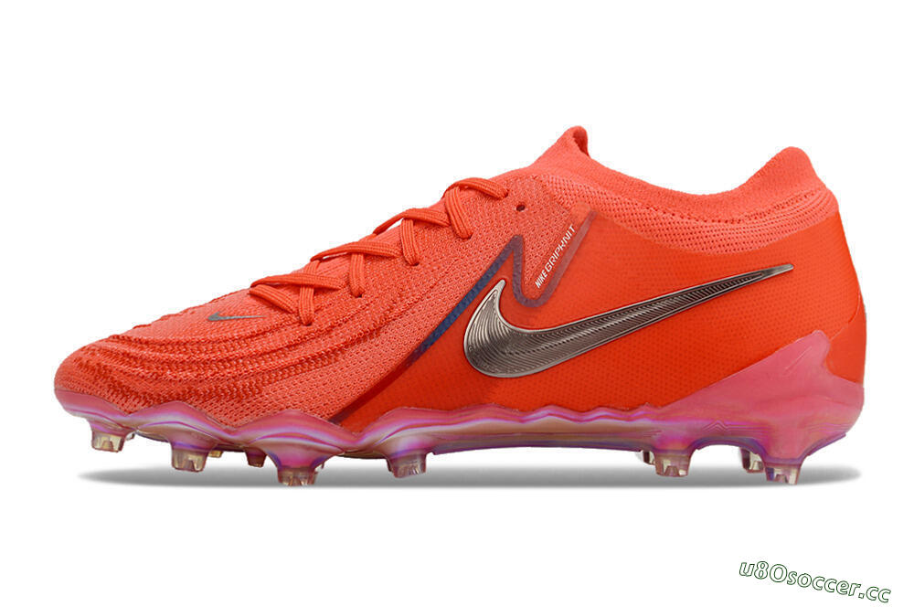Men's Nike Phantom Luna Elite AG Artificial Grass Low-Tops Football Boots - Red/Silver/Gold 0