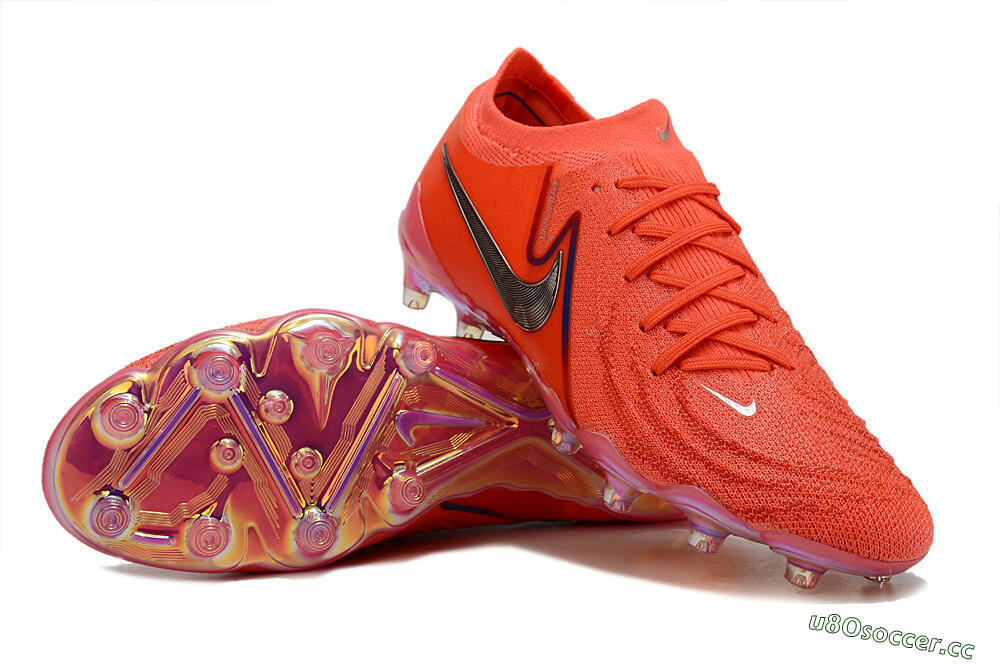 Men's Nike Phantom Luna Elite AG Artificial Grass Low-Tops Football Boots - Red/Silver/Gold 3