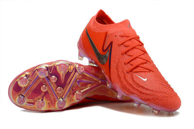 Men's Nike Phantom Luna Elite AG Artificial Grass Low-Tops Football Boots - Red/Silver/Gold