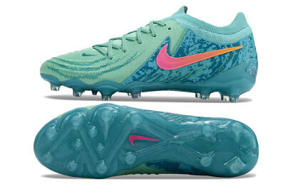 Men's Nike Phantom Luna Elite AG Artificial Grass Low-Tops Football Boots - Jade/Pink/Yellow