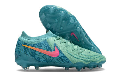 Men's Nike Phantom Luna Elite AG Artificial Grass Low-Tops Football Boots - Jade/Pink/Yellow