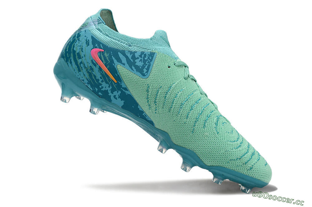 Men's Nike Phantom Luna Elite AG Artificial Grass Low-Tops Football Boots - Jade/Pink/Yellow 4