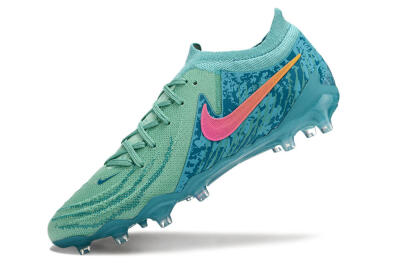 Men's Nike Phantom Luna Elite AG Artificial Grass Low-Tops Football Boots - Jade/Pink/Yellow