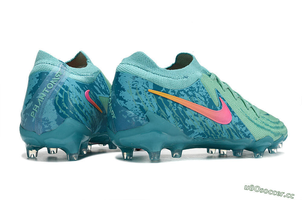 Men's Nike Phantom Luna Elite AG Artificial Grass Low-Tops Football Boots - Jade/Pink/Yellow 6