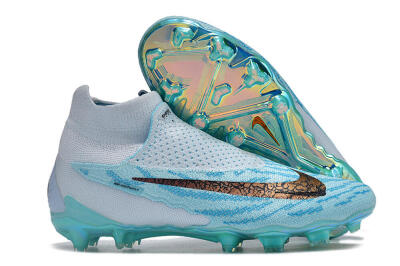 Unisex Nike Phantom GX Elite FG Firm Ground High-Tops Football Boots - Jade/Black/Gold