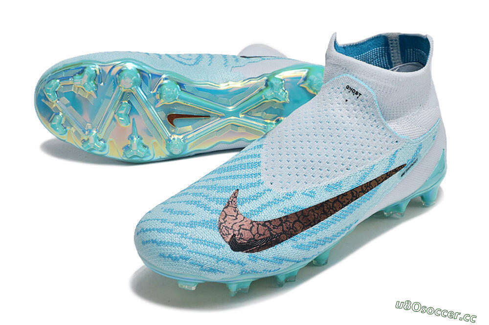 Unisex Nike Phantom GX Elite FG Firm Ground High-Tops Football Boots - Jade/Black/Gold 3