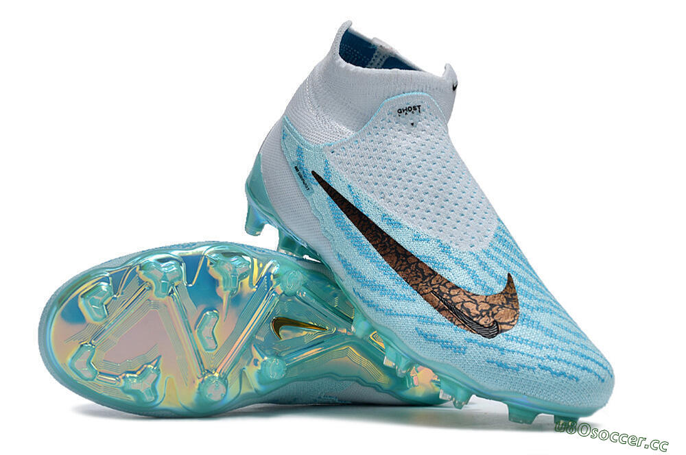 Unisex Nike Phantom GX Elite FG Firm Ground High-Tops Football Boots - Jade/Black/Gold 5