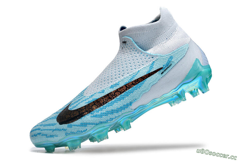 Unisex Nike Phantom GX Elite FG Firm Ground High-Tops Football Boots - Jade/Black/Gold 8