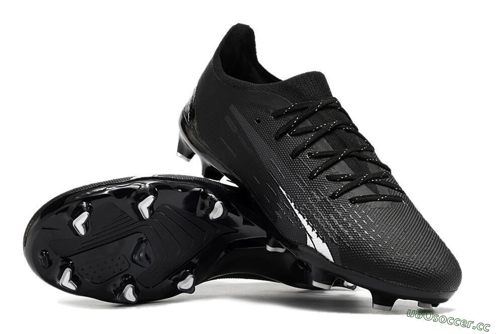 Men's Puma Ultra Ultimate FG Firm Ground Low-Tops Football Boots - Black/White 4