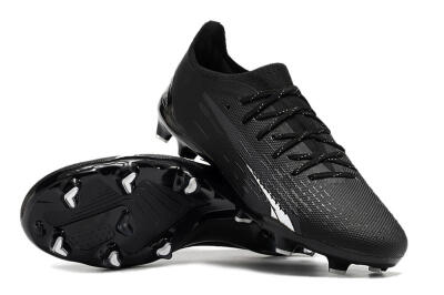 Men's Puma Ultra Ultimate FG Firm Ground Low-Tops Football Boots - Black/White
