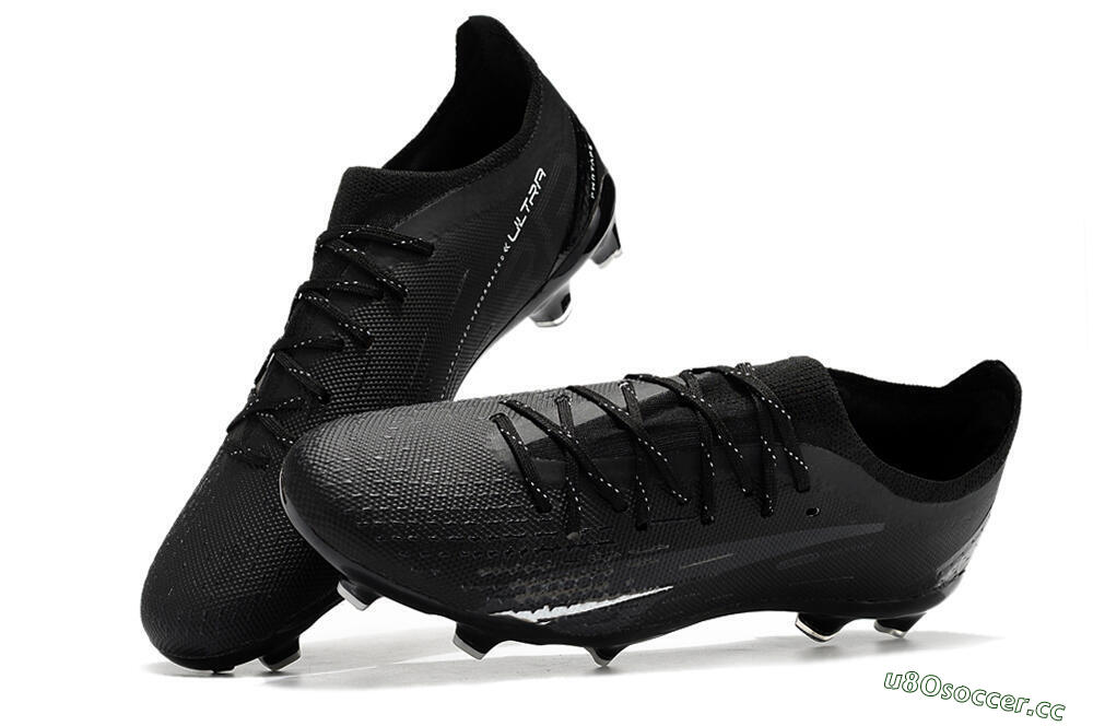 Men's Puma Ultra Ultimate FG Firm Ground Low-Tops Football Boots - Black/White 6