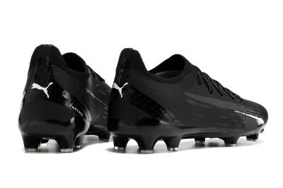 Men's Puma Ultra Ultimate FG Firm Ground Low-Tops Football Boots - Black/White