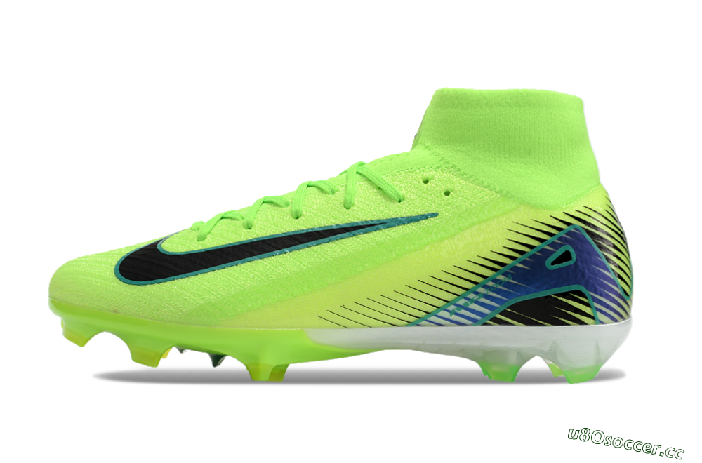 Unisex Nike Air Zoom Mercurial Superfly 10 Elite FG Firm Ground High-Tops Football Boots - Yellow/Blue/Black 0