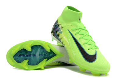 Unisex Nike Air Zoom Mercurial Superfly 10 Elite FG Firm Ground High-Tops Football Boots - Yellow/Blue/Black