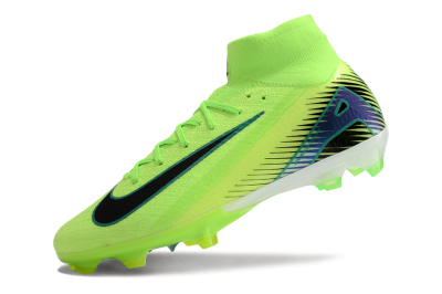 Unisex Nike Air Zoom Mercurial Superfly 10 Elite FG Firm Ground High-Tops Football Boots - Yellow/Blue/Black