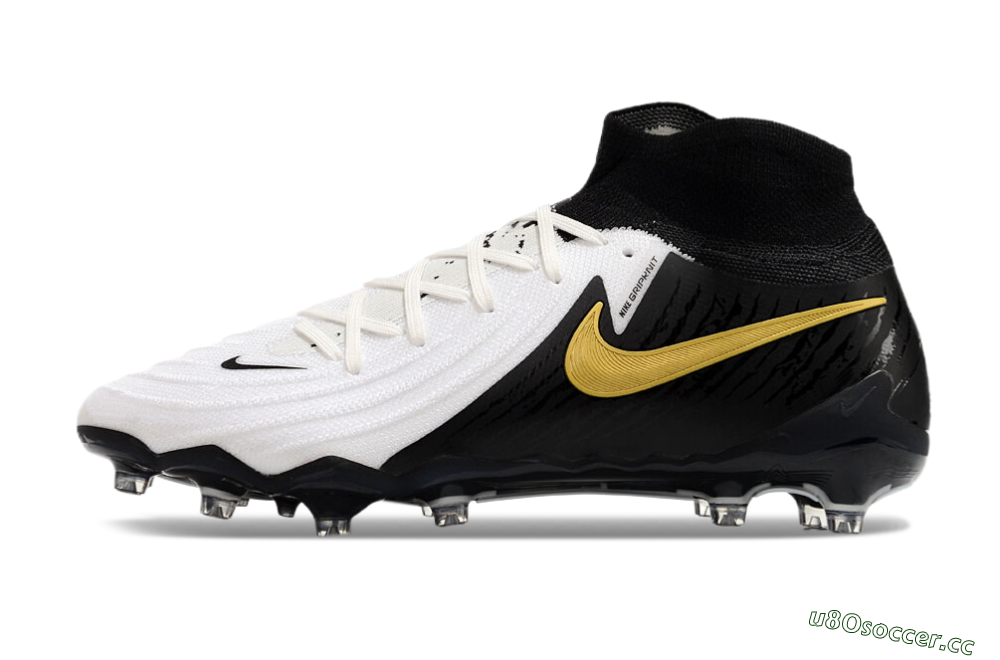 Men's Nike Phantom Luna Elite AG Artificial Grass High-Tops Football Boots - White/Black/Gold 0