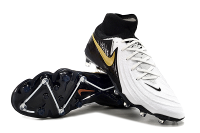 Men's Nike Phantom Luna Elite AG Artificial Grass High-Tops Football Boots - White/Black/Gold