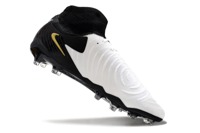 Men's Nike Phantom Luna Elite AG Artificial Grass High-Tops Football Boots - White/Black/Gold