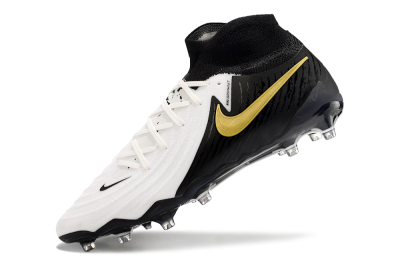Men's Nike Phantom Luna Elite AG Artificial Grass High-Tops Football Boots - White/Black/Gold