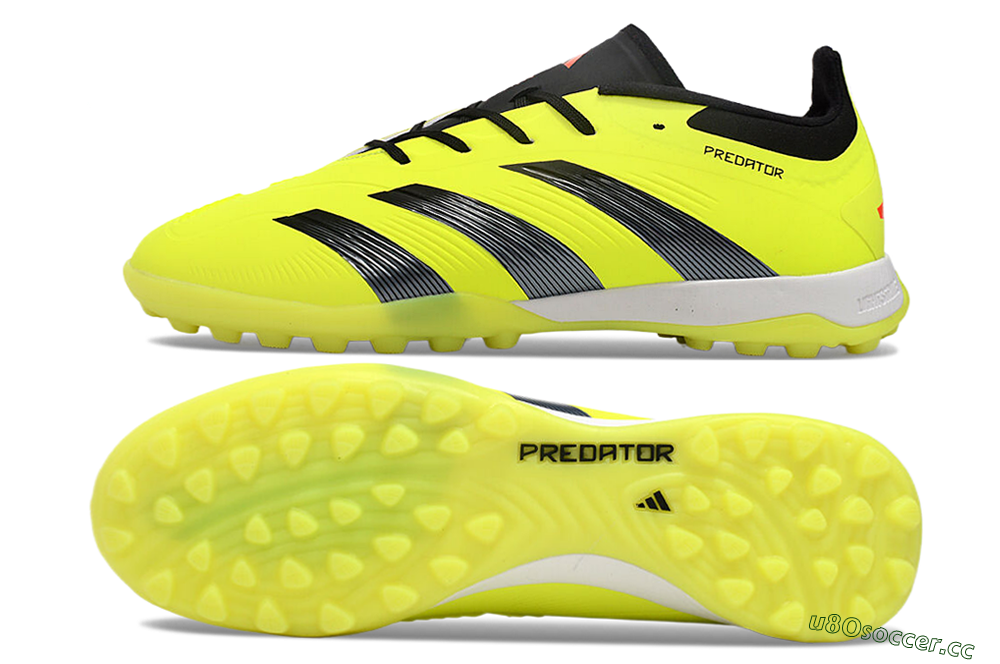 Unisex Adidas Predator 24 Elite TF Artificial Turf Low-Tops Football Shoes - Yellow/Black/White 1
