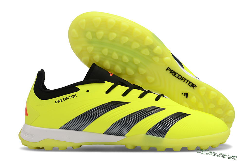 Unisex Adidas Predator 24 Elite TF Artificial Turf Low-Tops Football Shoes - Yellow/Black/White 2