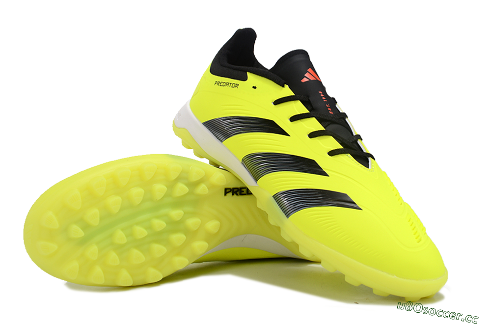 Unisex Adidas Predator 24 Elite TF Artificial Turf Low-Tops Football Shoes - Yellow/Black/White 3