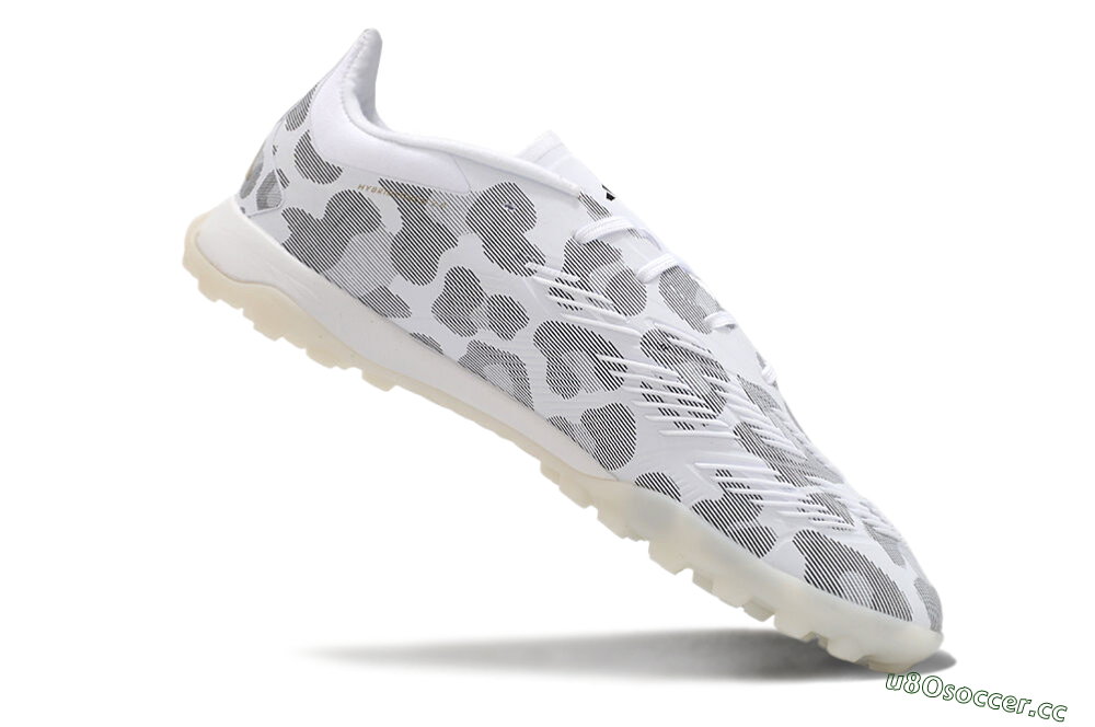 Unisex Adidas Predator 24 Elite TF Artificial Turf Low-Tops Football Shoes - White/Black/Gold 4