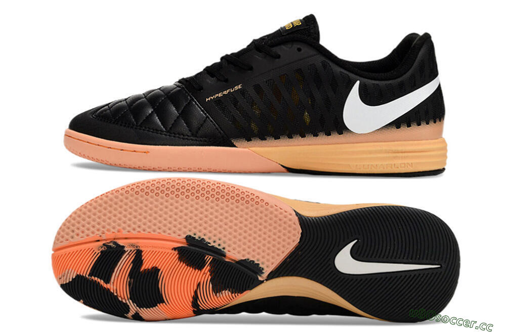 Unisex Nike Lunar Gato 2 IC Indoor & Futsal Low-Tops Football Shoes - Black/White/Yellow 1