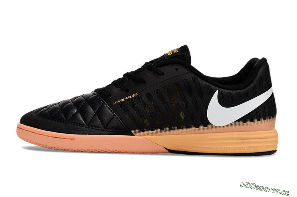 Unisex Nike Lunar Gato 2 IC Indoor & Futsal Low-Tops Football Shoes - Black/White/Yellow 0