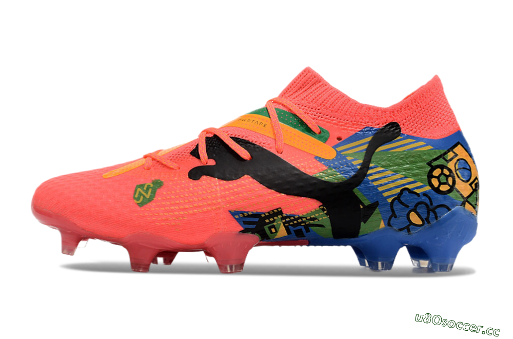 Men's Puma Future Ultimate FG Firm Ground Low-Tops Football Boots - Red/Green/Blue/Yellow 0