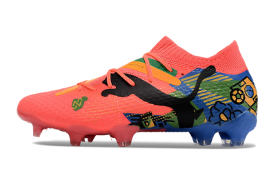 Men's Puma Future Ultimate FG Firm Ground Low-Tops Football Boots - Red/Green/Blue/Yellow