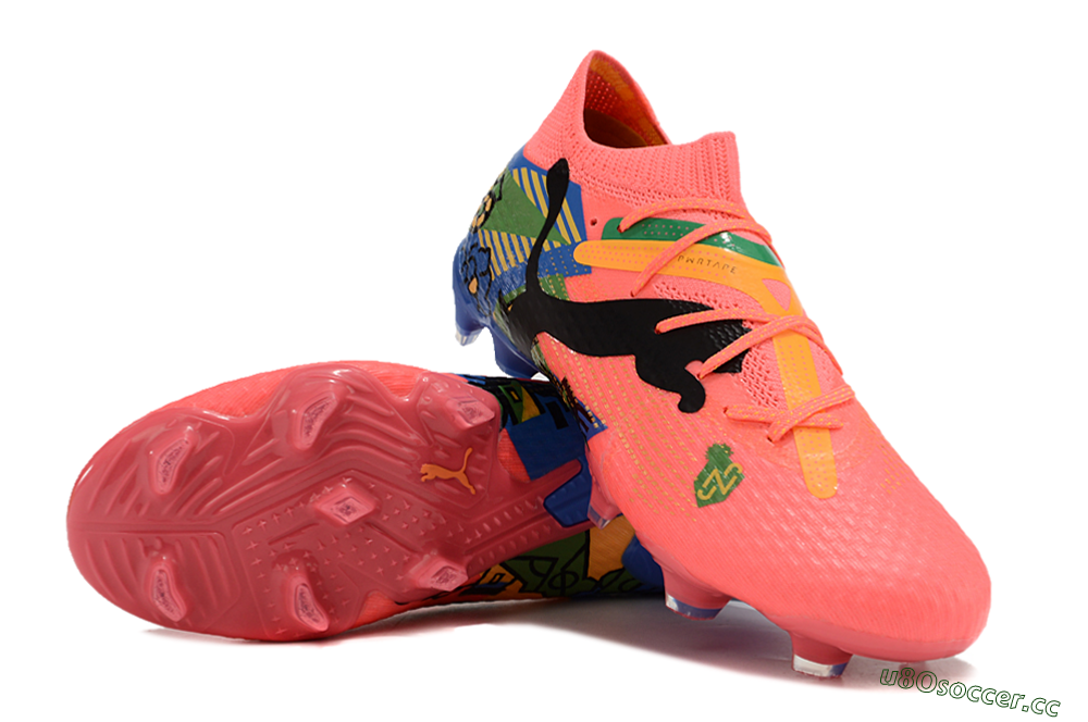 Men's Puma Future Ultimate FG Firm Ground Low-Tops Football Boots - Red/Green/Blue/Yellow 3